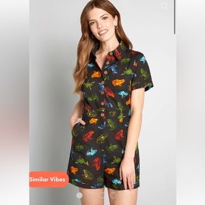 Dangerfield Exhibit the Ribbit Romper size 12